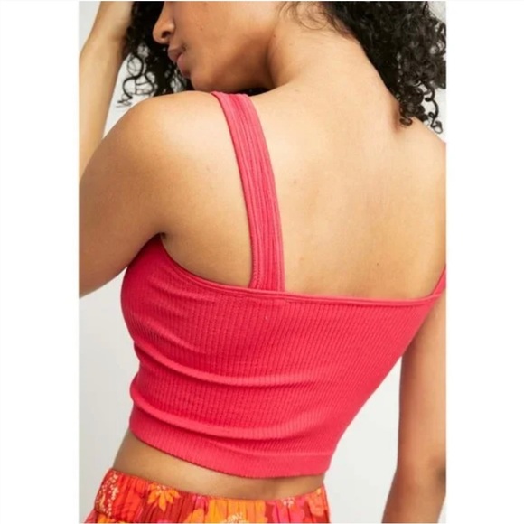 ✨Free People✨ NWT FP Intimately Solid Rib Brami “Cherry” Red Size XS-Small Cami - Picture 2 of 6